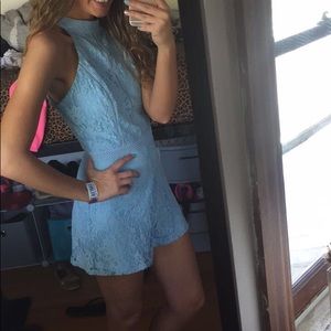 Blue Lace Romper